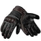 Ninja Leather Motorcycle Gloves with Black/Brown Knuckle Protection